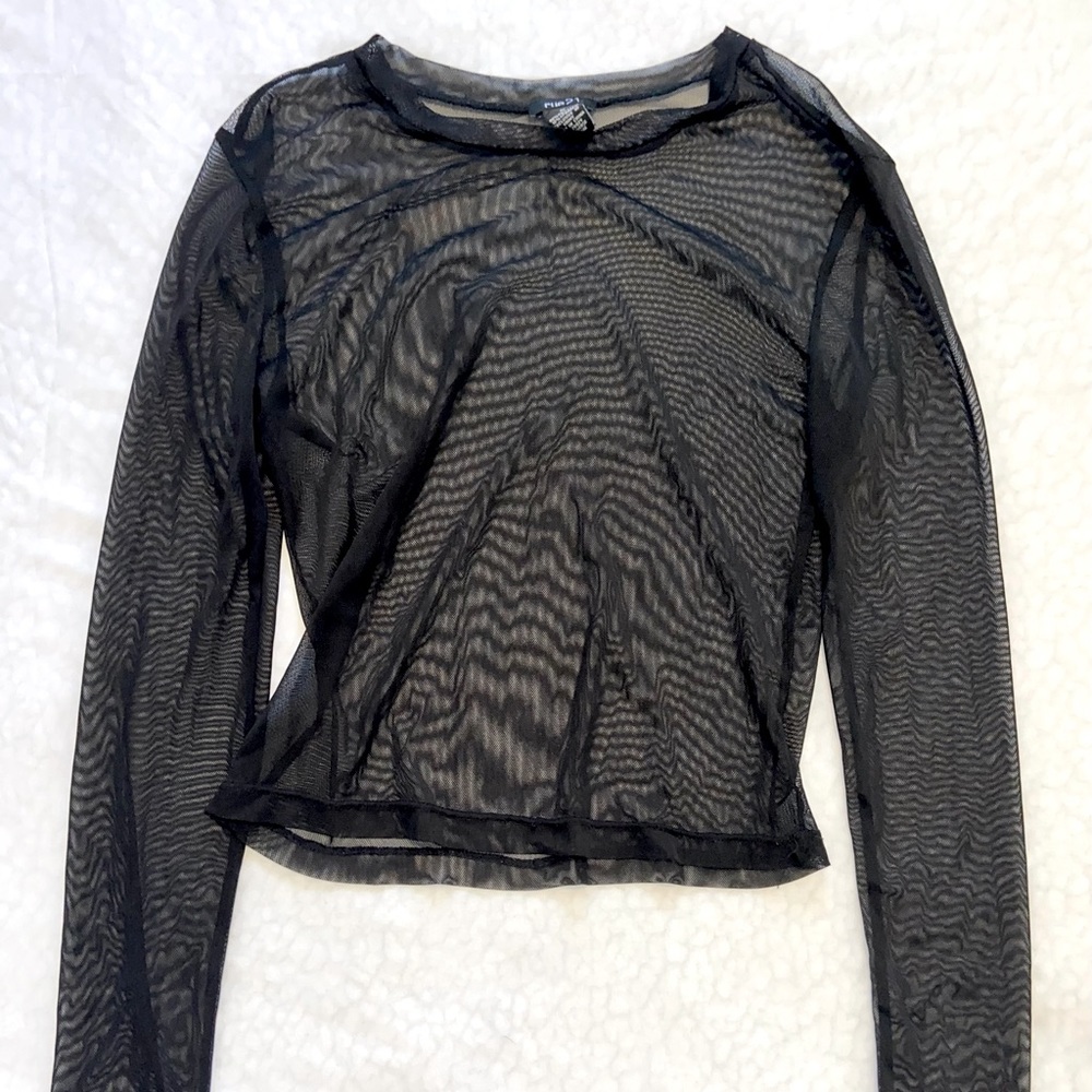 Long Sleeve See-Through Shirt